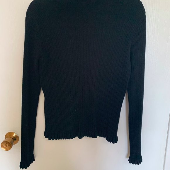 Alison Sheri, black button up top, medium - Picture 2 of 3